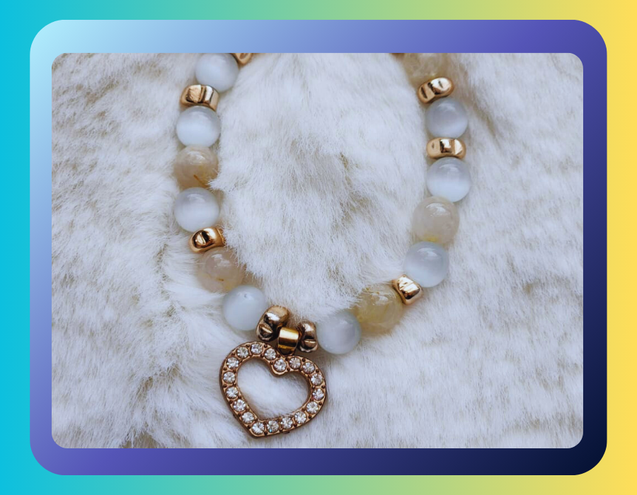 Fashion & Accessories - Citrine & Selenite w/ Heart Design