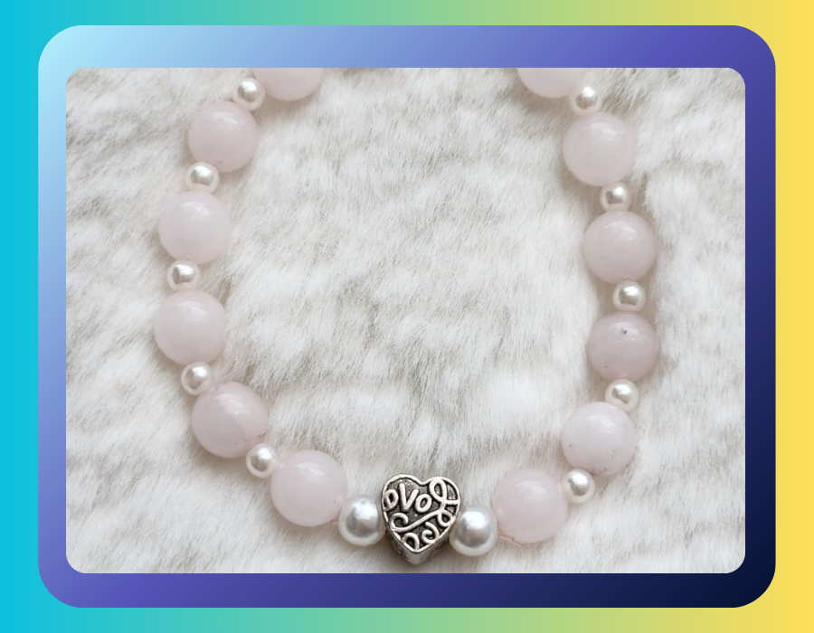 Fashion & Accessories - Rose Quarts with Heart Design