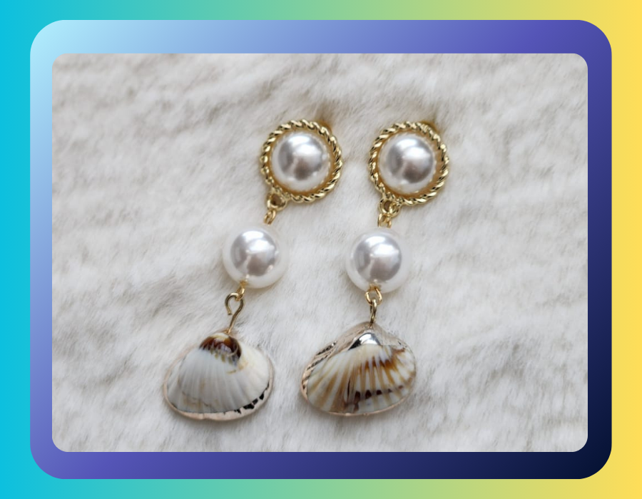 Fashion & Accessories - Pearl Shell Earrings