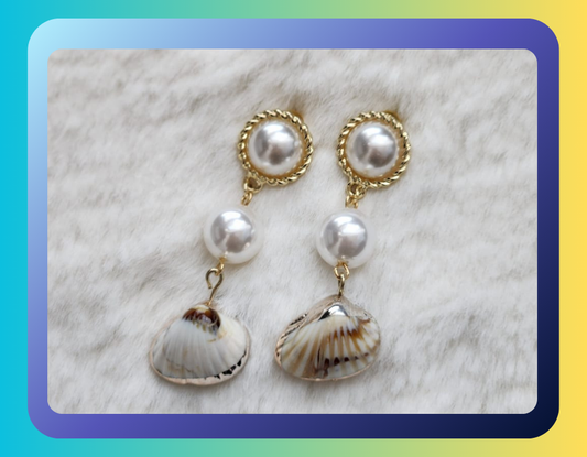 Fashion & Accessories - Pearl Shell Earrings