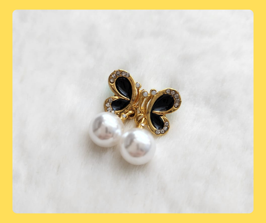Fashion & Accessories - Butterfly Pearl Earrings