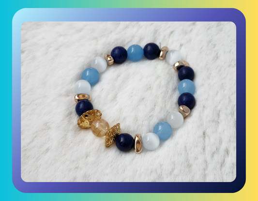 Fashion & Accessories - Lapis Lazuli, Aqua Marine & Selenite Design
