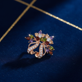 Bloom Bouquet Brooch – Multicolour Gemstone & Rose Gold