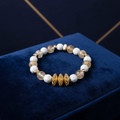Golden Serenity Bracelet – Citrine, Howlite & Gold Filigree