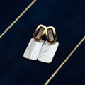 Ivory Luxe Drop Earrings – Mother of Pearl & Gold