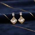 Daisy Garden Drop Earrings – Pearl, Crystal & Gold