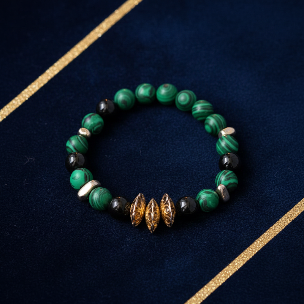 Malachite & Black Onyx Bracelet