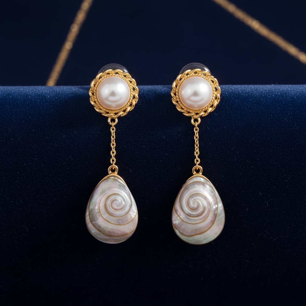 Drama Drop Earrings – Pearl & Crystal Baguette
